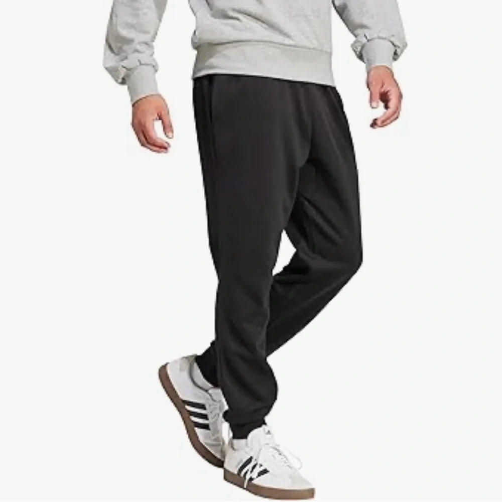 Adidas Men’s Essentials Regular Fit Jogger Feel Cozy Pants Tapered Leg Black 2XL